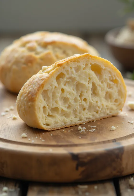 Verse en gedroogde gist in een kommetje en op een snijplank, lichte achtergrond