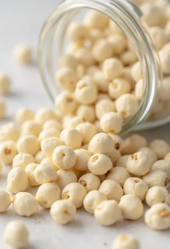 Witte peperkorrels en gemalen witte peper in rustieke schaaltjes op een houten aanrecht
