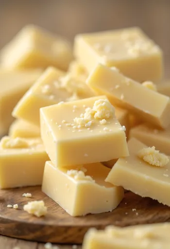 Witte chocolade als ingrediënt: gebroken stukken, gesmolten en schaafsel