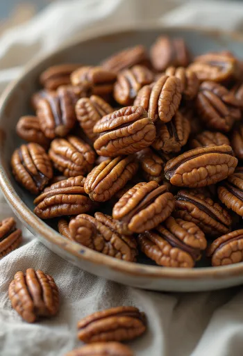 Gepelde pecannoten in hun natuurlijke bruine kleur op een witte achtergrond