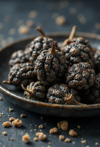 Lange peper aren op een houten ondergrond