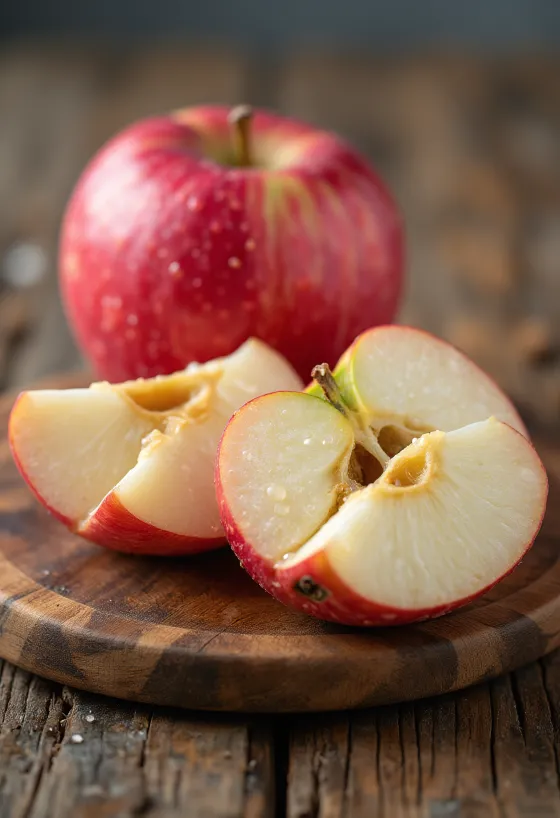 Verse Idared appels en partjes op een snijplank