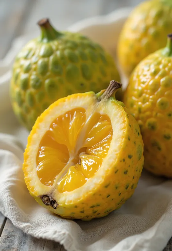 Ugli fruit, geelgroene schil met sappig oranje vruchtvlees