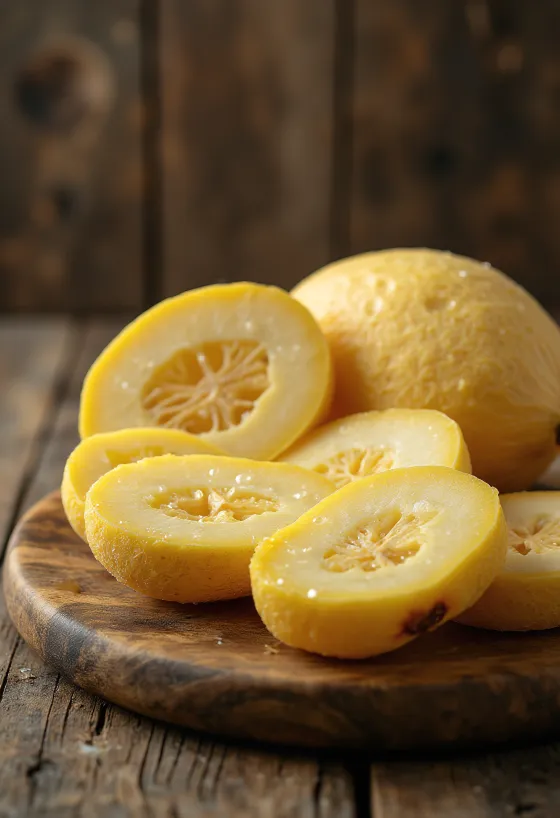 Gesneden bakbanaan (plantain), zowel rijp als onrijp, geserveerd op een snijplank