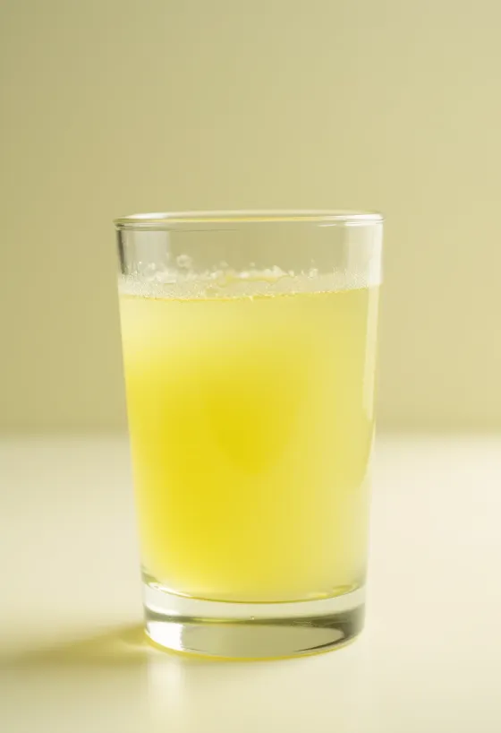 Wei in een glazen fles en kom op een lichte houten ondergrond met natuurlijk licht
