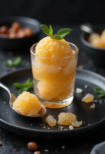 Huisgemaakte ahornsiroopsorbet