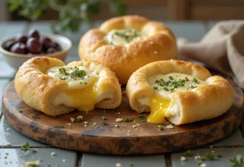 Bolo do caco met kaas, vers broodje met kaasvulling