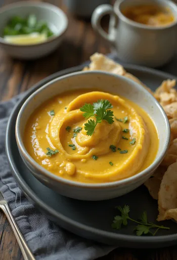 Korma currysaus geserveerd met rijst