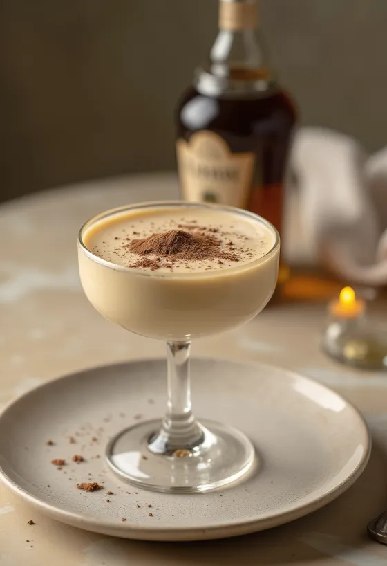 Panna cotta met roomlikeur in een glas