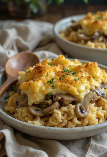 Vegan paddenstoelen-ovenschotel