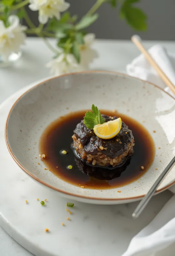 Ponzusaus geserveerd bij sashimi