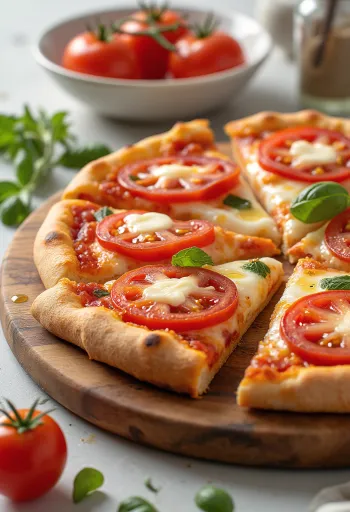 Pizza al Pomodoro Fresco met verse tomaat en mozzarella