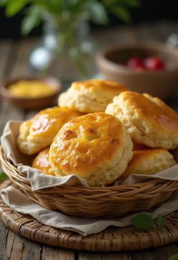 Pogácsa met walnoot- en maanzaadvulling, goudbruin gebakken