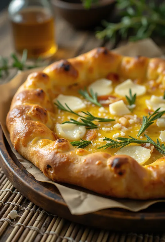 Pizza al Rosmarino met rozemarijn en Parmezaan