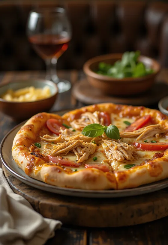Pizza Nigérienne geserveerd