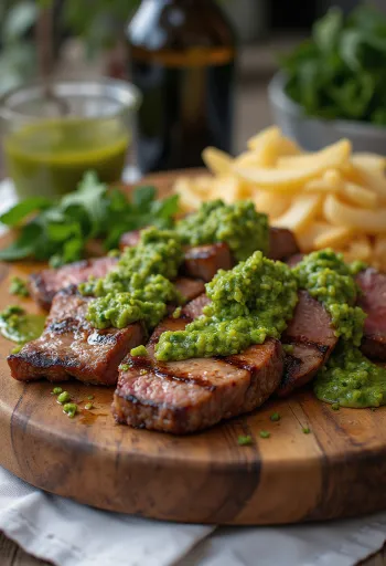 Churrasco steak geserveerd op bord