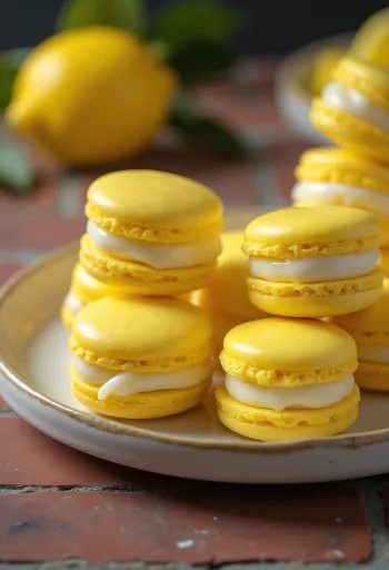 Citroen macaron geserveerd