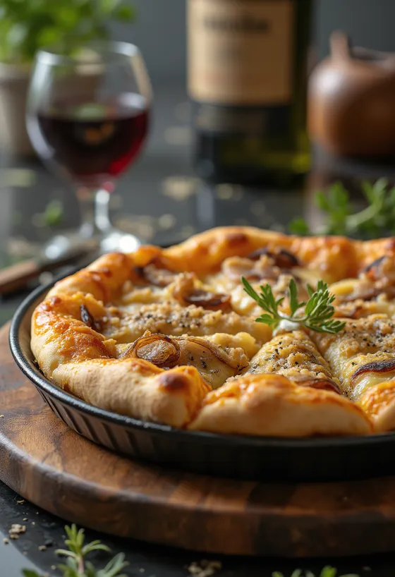 Pizza Sfincione met Siciliaanse dikke bodem en zoete ui