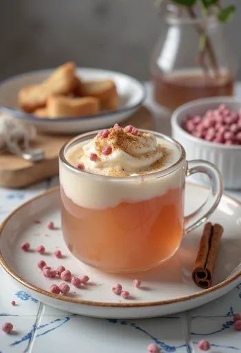 Cider met roze peper geserveerd in een glas