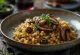 Farro met gebakken paddenstoelen en sojasaus