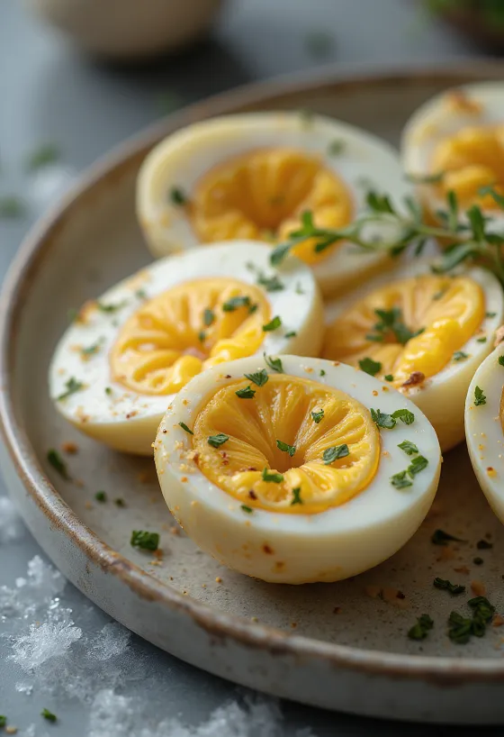 Geroosterde aubergine met knoflook geserveerd