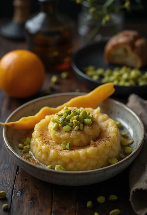 Halva met pistache, Turks dessert, in een kom