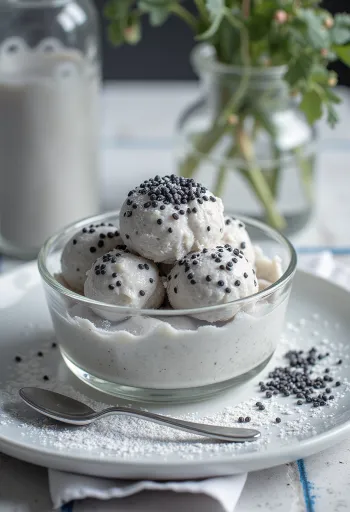 Maanzaadparfait geserveerd