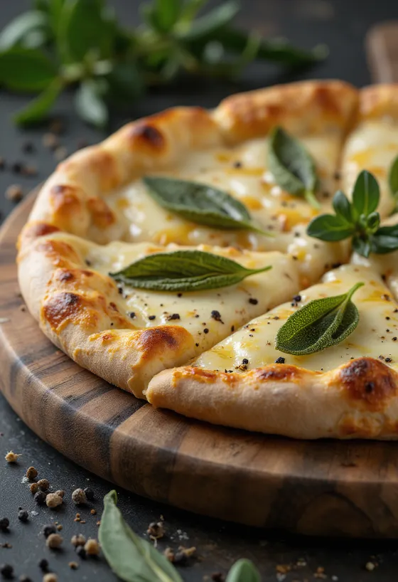 Pizza alla Salvia met salie en kaas