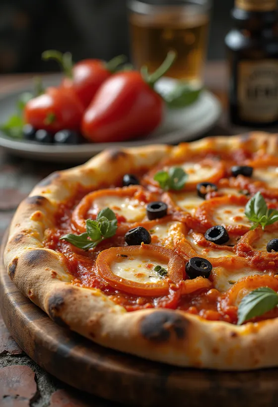 Pizza alla Zingara met groenten en worst