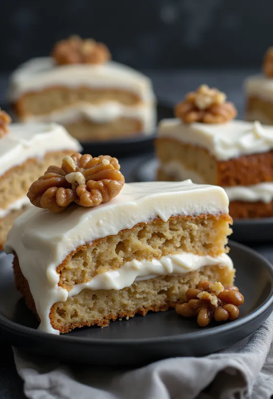 Glutenvrije walnotentaart geserveerd