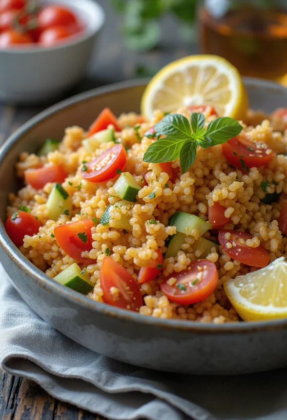 Bulgursalade met tomaat en verse groenten