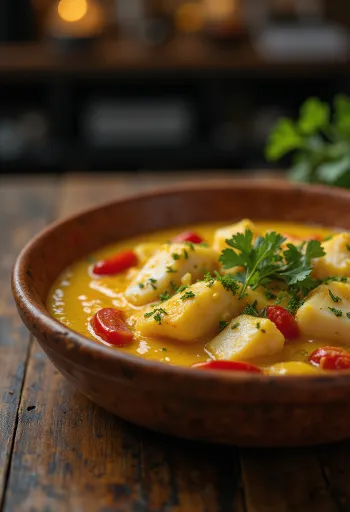 Vatapá de peixe com pimentão met kokosmelk en vis