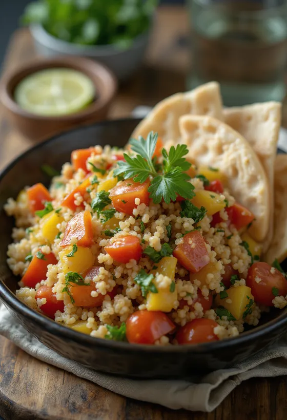 Tabouleh met verse peterselie en munt