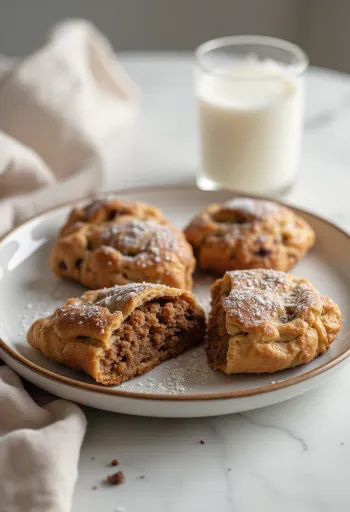 Melk-cacaopogácsa op een schaal