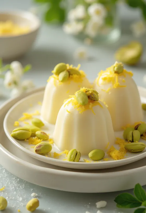 Malai kulfi ijs geserveerd met rozenblaadjes en pinda's