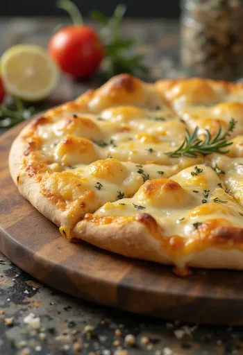 Pizza Bianca con Parmigiano met Parmezaanse kaas en mozzarella