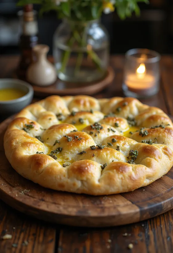 Keto focaccia met amandelmeel