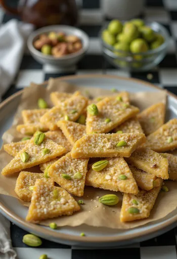 Tilkut met pistache, sesamzaad en kardemom