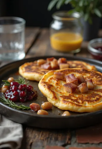 Fläskpannkaka geserveerd