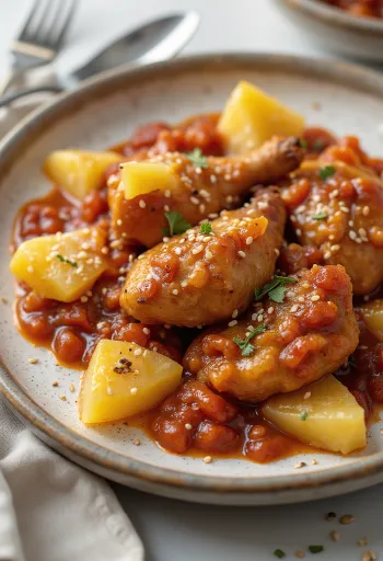 Mole manchamanteles geserveerd met kip, zure room en amandelen