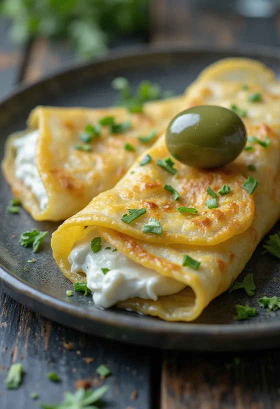 Tzatziki pannenkoeken vers gebakken