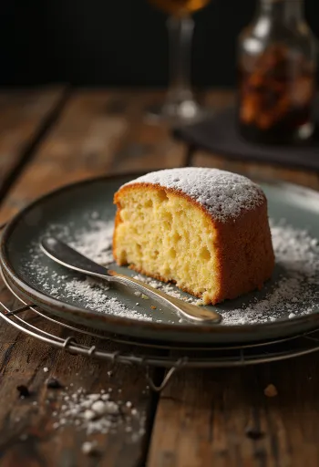 Beurre noisette taart in punten geserveerd