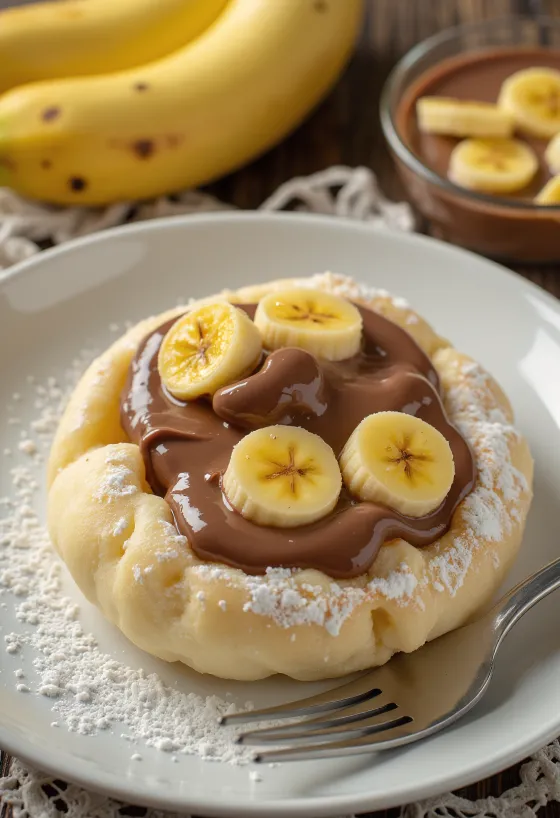 Nutella Banana Bao met Nutella en banaan vulling