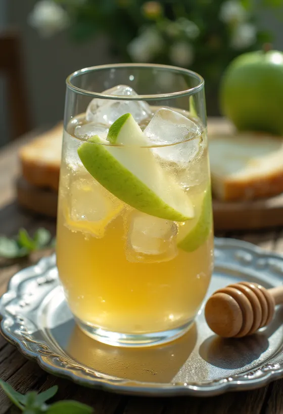 Engelse droge cider vers geserveerd