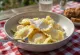 Ravioli met advocaat geserveerd