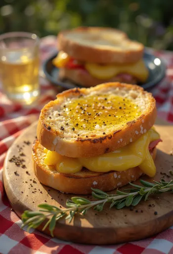 Panini met olijfolie, gegrild, met goudbruin brood