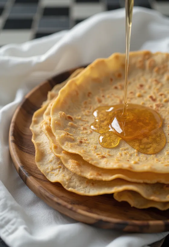 Vers gebakken vegan pannenkoeken