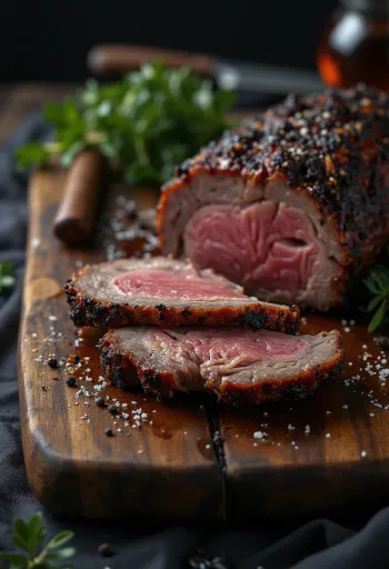 BBQ brisket geserveerd in draadjes getrokken met frietjes