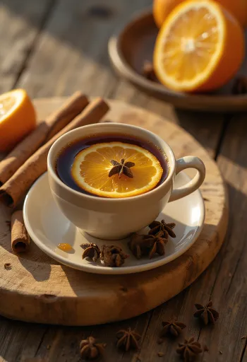 Kaneel-kruidnagel hete thee in een kop