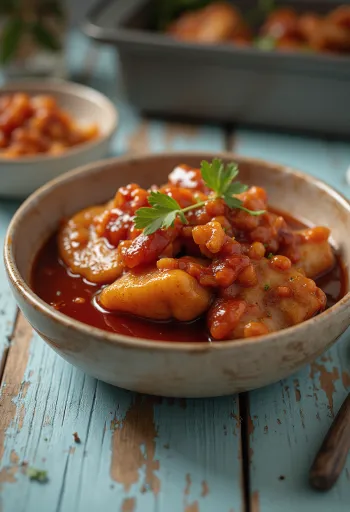 Honing-BBQ-glaze geserveerd